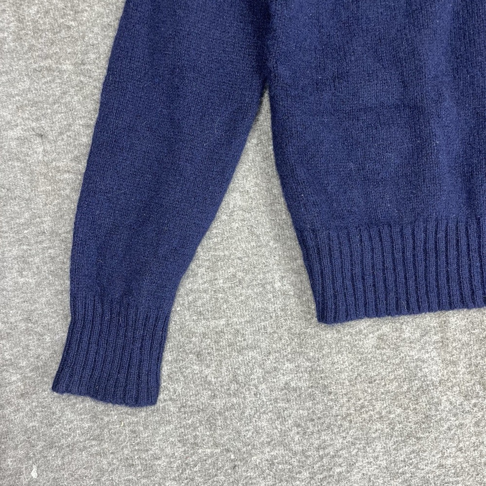 Vintage 1970s Izod Lacoste Sweater Mens Large Blue 100% Wool Long Sleeve - Picture 4 of 16